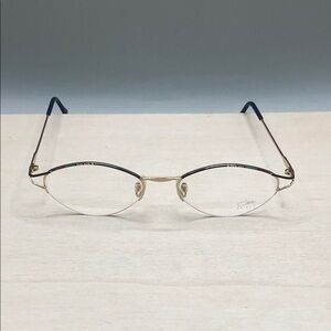 Vintage CAZAL Germany Mod1152 51-17-135 Oval Gold Half Rim Glasses Classy